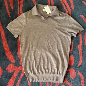Suitsupply Buttonless Taupe Polo Shirt